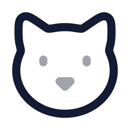 Cat Icon in Twotone Rounded style