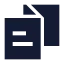 Catalogue icon with solid sharp style