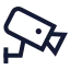 Cctvcamera icon with stroke sharp style