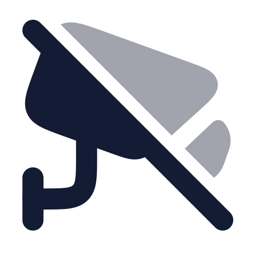 Cctv Off Icon in Bulk Rounded style