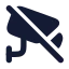 Cctvoff icon with solid rounded style