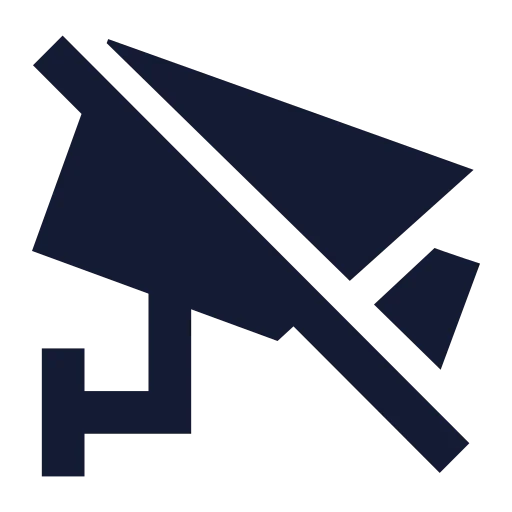 Cctv Off Icon in Solid Sharp style