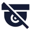 Cctvoff icon with solid sharp style