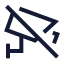 Cctvoff icon with stroke sharp style