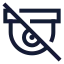 Cctvoff icon with stroke sharp style
