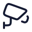 Cctv icon with stroke rounded style