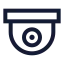 Cctv icon with stroke sharp style