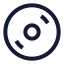 Cd icon with stroke sharp style