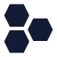 Cells icon with solid sharp style