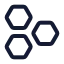 Cells icon with stroke rounded style