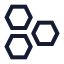 Cells icon with stroke sharp style