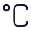 Celsius icon with stroke rounded style