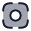 Centerfocus icon with duotone rounded style
