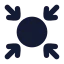 Centralized icon with solid rounded style