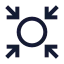 Centralized icon with stroke sharp style