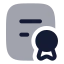 Certificate icon with bulk rounded style