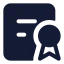 Certificate icon with solid standard style