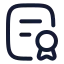 Certificate icon with stroke rounded style