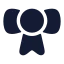 Certificate icon with solid rounded style
