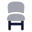 Chair icon with bulk rounded style