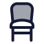 Chair icon with duotone standard style