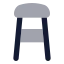 Chair icon with bulk rounded style