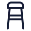 Chair icon with stroke standard style