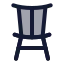 Chair icon with duotone rounded style