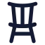 Chair icon with solid rounded style