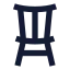 Chair icon with solid sharp style