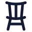 Chair icon with solid standard style