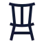 Chair icon with stroke sharp style
