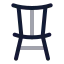 Chair icon with twotone rounded style