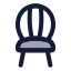 Chair icon with duotone rounded style