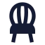 Chair icon with solid sharp style