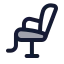Chairbarber icon with duotone standard style