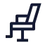 Chairbarber icon with stroke sharp style