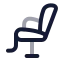 Chairbarber icon with twotone rounded style