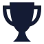 Champion icon with solid sharp style