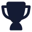 Champion icon with solid standard style
