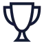 Champion icon with stroke sharp style