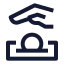 Charity icon with stroke sharp style