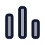 Chart icon with duotone rounded style