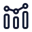 Chart icon with stroke standard style