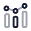 Chart icon with twotone rounded style