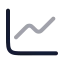 Chart icon with duotone rounded style