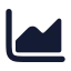 Chart icon with solid rounded style