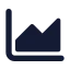 Chart icon with solid standard style