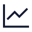 Chart icon with stroke sharp style