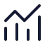 Chartanalysis icon with stroke standard style